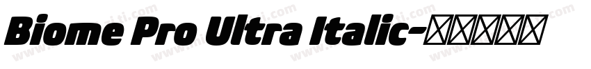 Biome Pro Ultra Italic字体转换